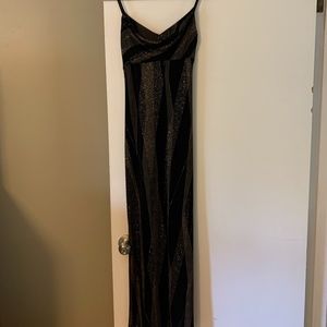 Ruby Rox Black & Gold Dress w/Strap Back Detail